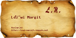 Löwi Margit névjegykártya